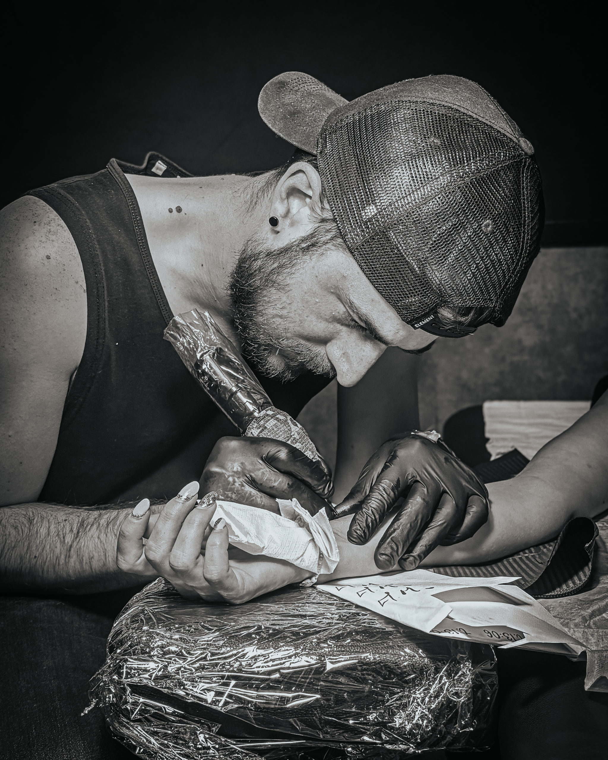 Tatouage initiales au Touquet