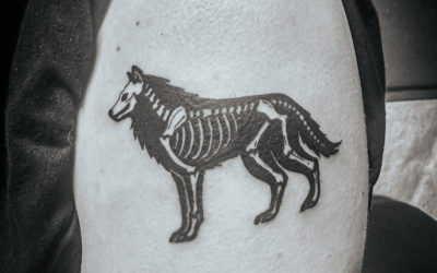 Tatouage d&rsquo;un loup au salon du Touquet