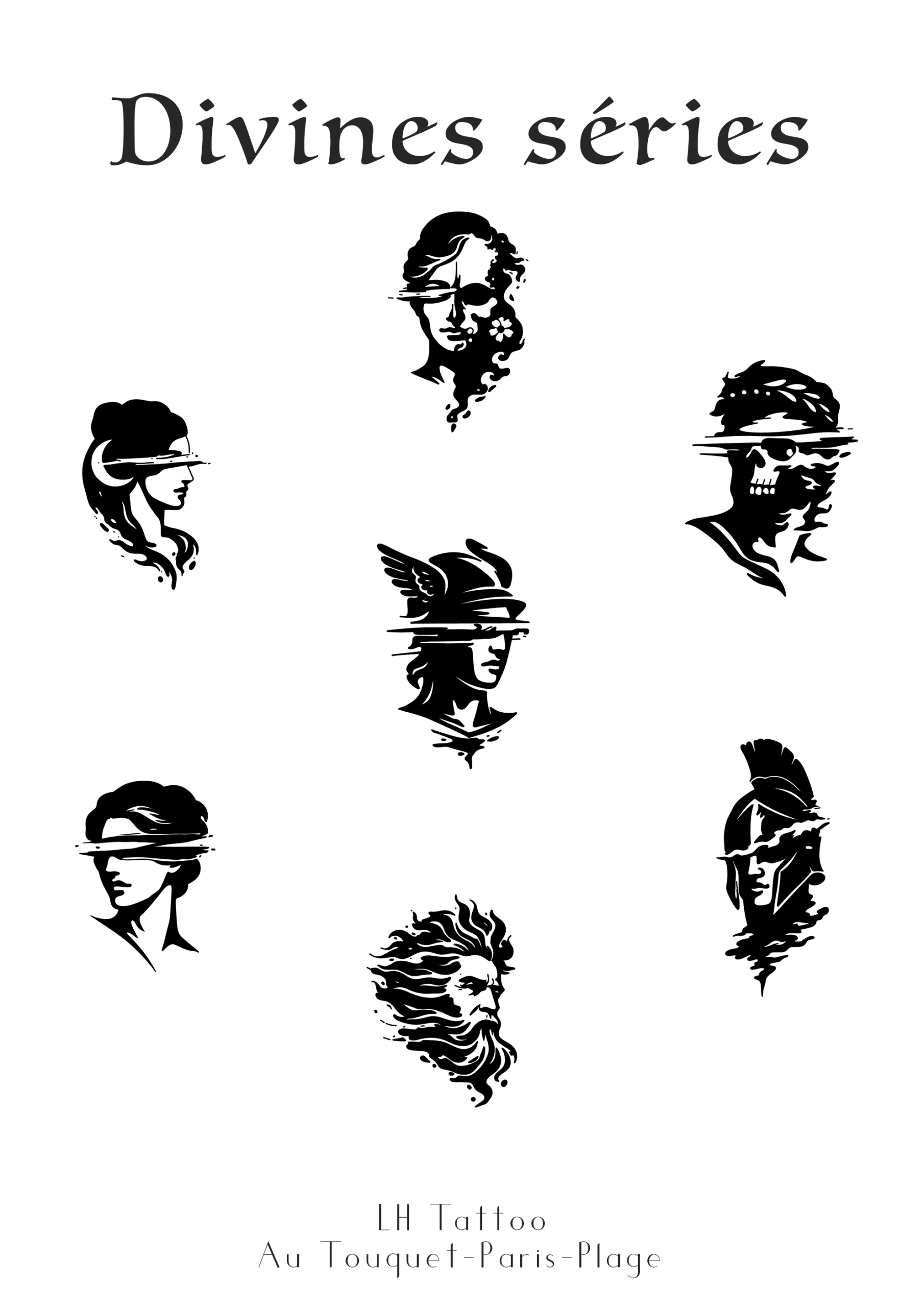 Tattoo flash divines séries au Touquet