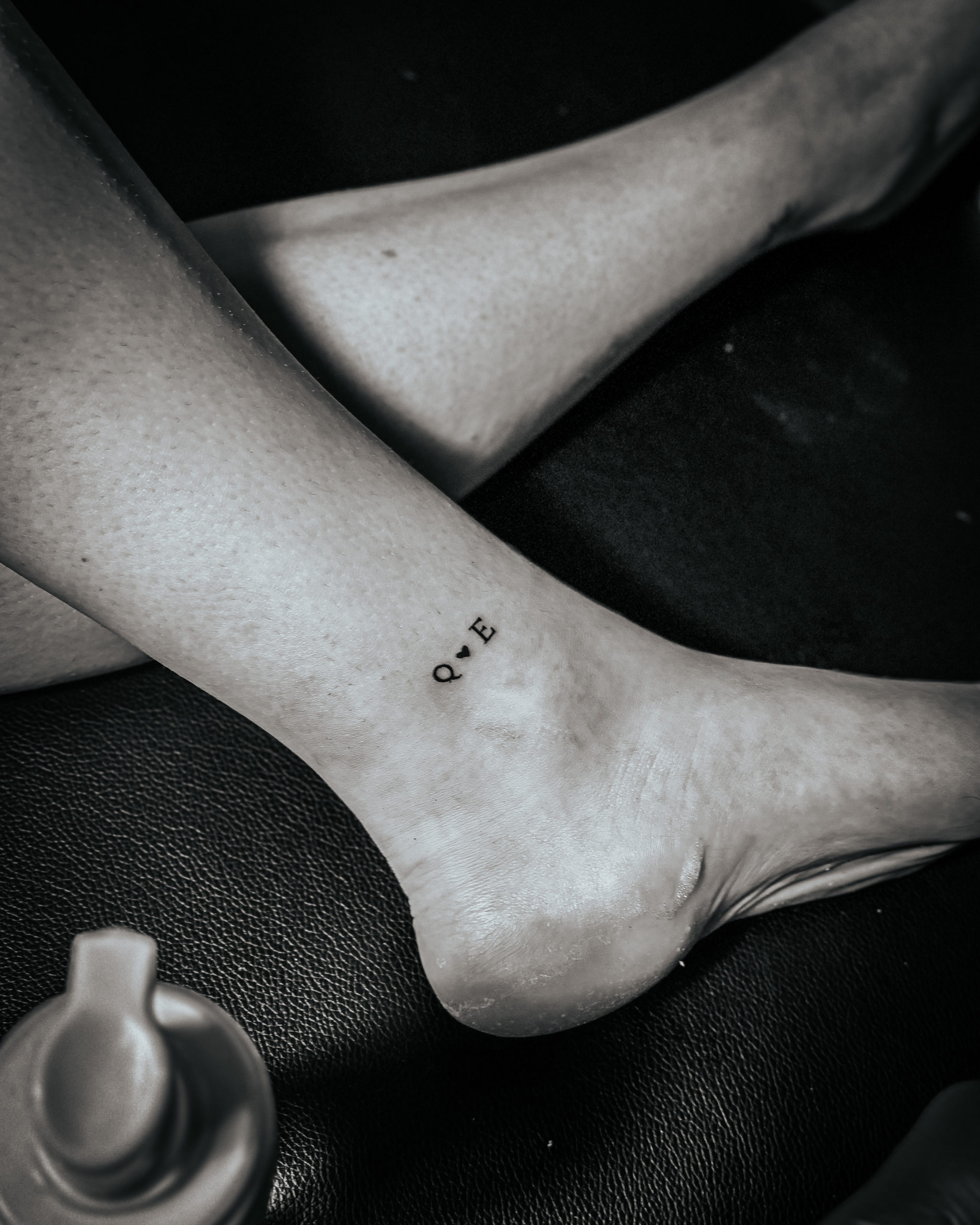 Tatouage initiales couple au Touquet