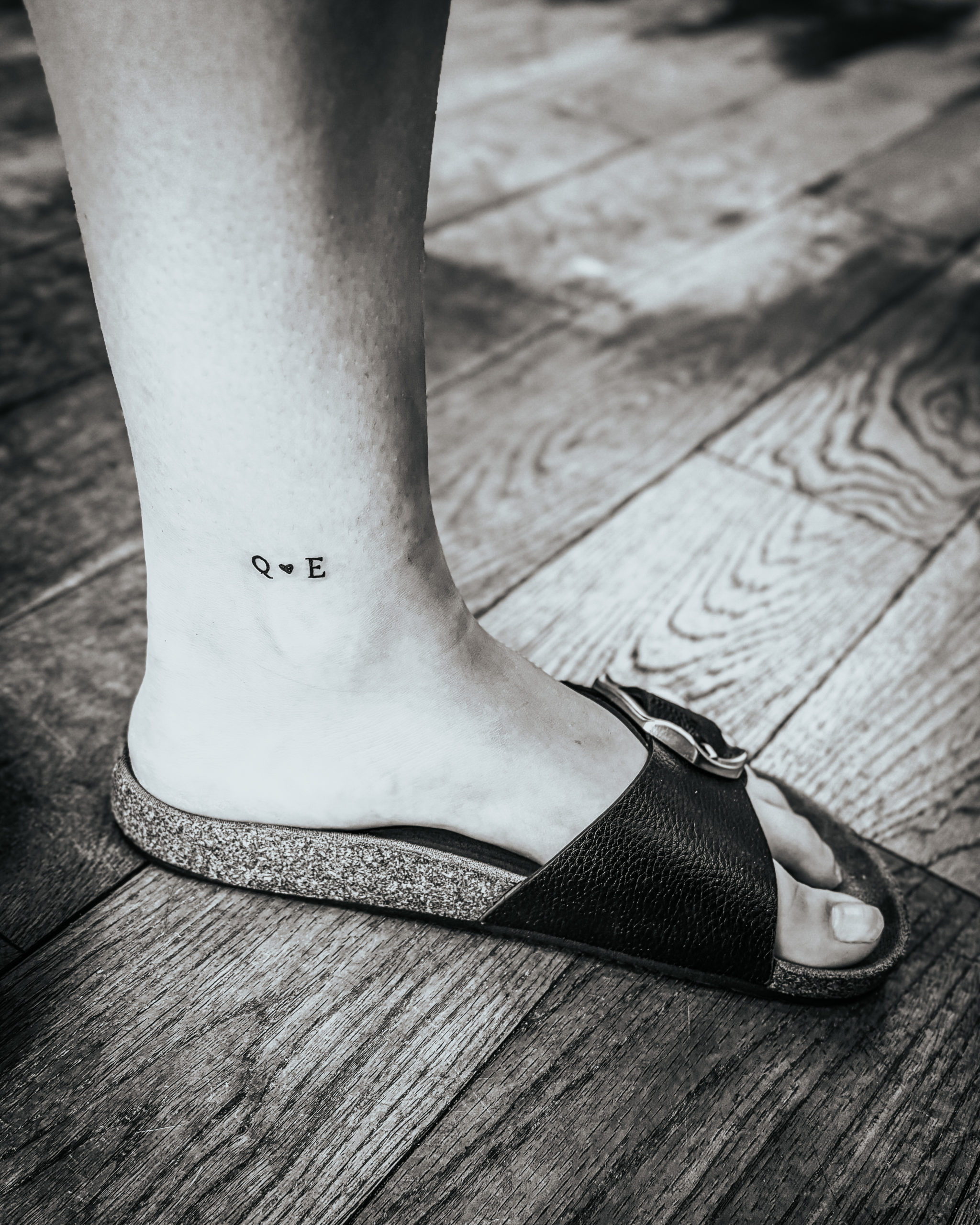 Tatouage initiales couple au Touquet