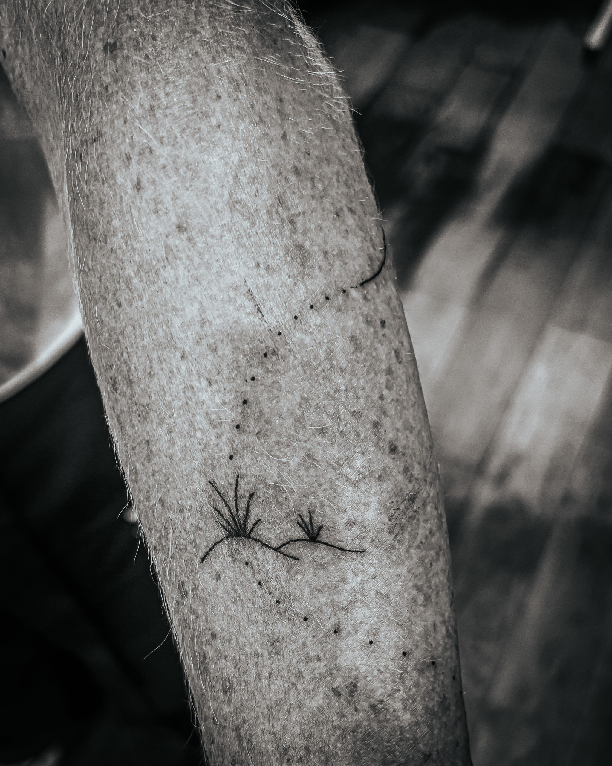 Tatouage minimaliste pour une fan du Touquet