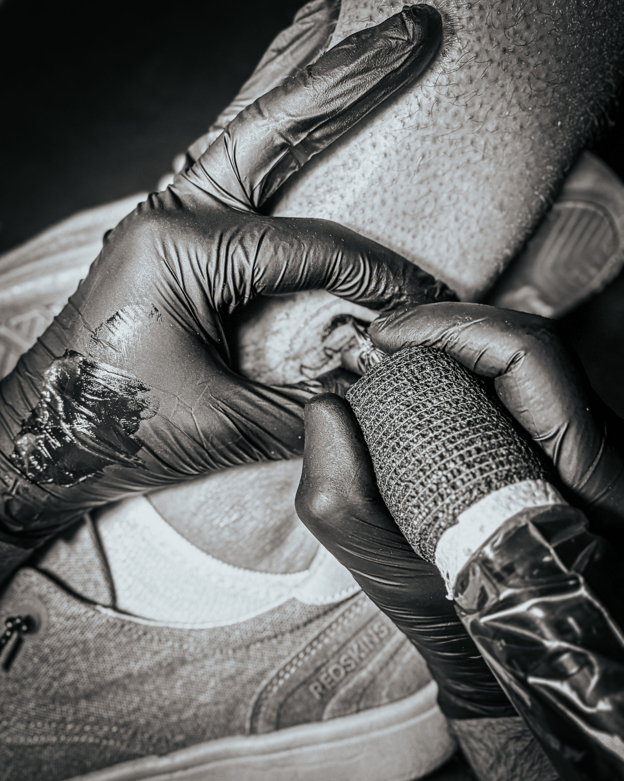 Tatouage pour un fan des Foo Fighters au Touquet