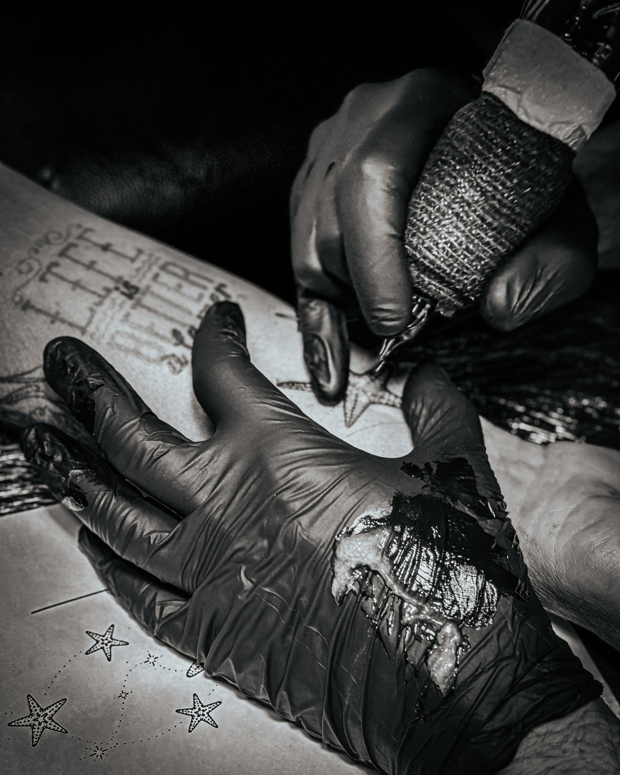 Tatouage thème marin au Touquet